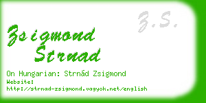 zsigmond strnad business card